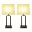 18 In. Black Metal Table Lamp Set With Dual USB Ports And AC Outlet (Set Of 2)