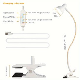 Brighten Up Your Home with this Eye-Protection LED Clip Light Table Lamp!