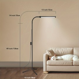 1PC Gooseneck Led Floor Lamp, Adjustable Color Temperature And Dimmable, Suitable For Reading In Living Room, Bedroom, And Office, Multipurpose Lighting For Eyelash Extensions, Eyelash Extensions, Makeup, And Skincare