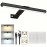 12.6-Inch LED Picture Light with Remote Control, 4400mAh Battery Powered Magnetic Art Light, Dimmable Timer, 300LM, Modern Matte Finish, Semi Flush Mount with Sticker/Screw Installation for Dart Board, Portraits, Gallery - Rechargeable Lithium Battery