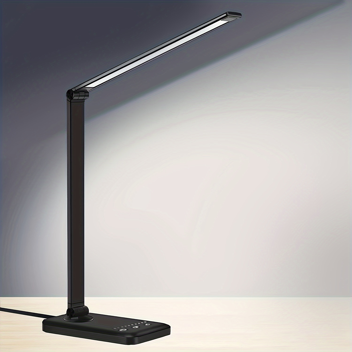 led desk lamp table lamp reading lamp with usb charging port 5 lighting modes 5 brightness levels sensitive 60 min auto timer eye caring office lamp details 1