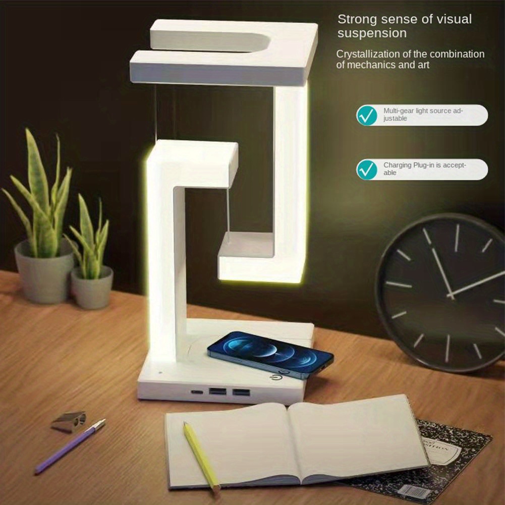 1pc led night lamp balance suspension table desk lamp cordless night light usb charging port bedroom lamp home decor details 3