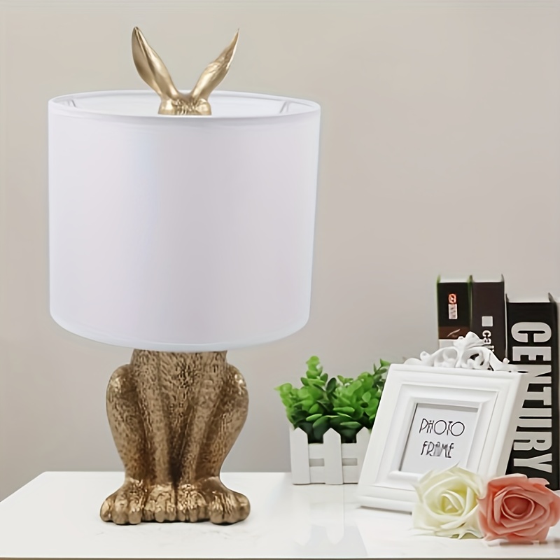 rabbit table lamp modern desk bedroom details 0