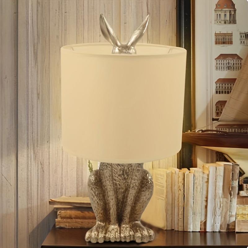 rabbit table lamp modern desk bedroom details 4