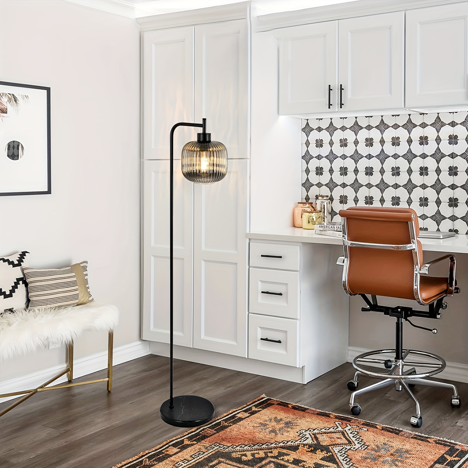 floor lamps for living room bright lighting with glass lampshade modern bright floor lamp e26 base industrial standing lamp for tall pole lamps office details 8