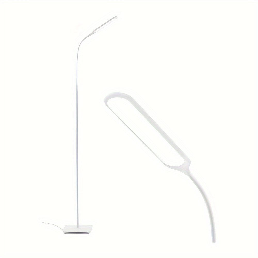 adjustable led floor lamp dimmable modern with 4 brightness levels 4 colors adjustable gooseneck for reading bedroom office living room piano white sp dl023 details 1