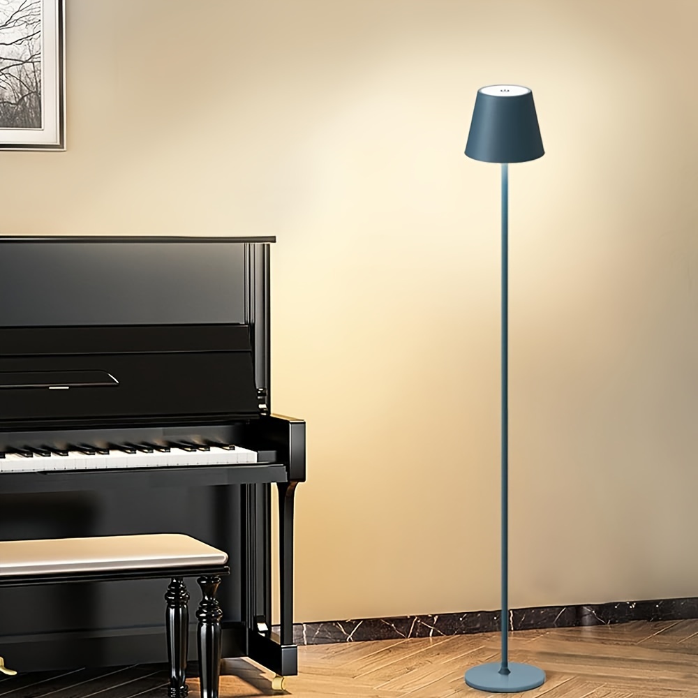 2pack cordless led floor lamp for outdoor indoor rechargeable dimmable adjustable height stand lamp for patio living room bedside table night lamp black details 6