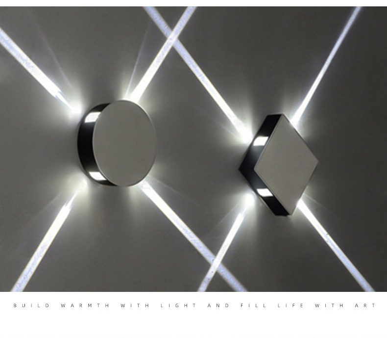 1pc wall light simple modern led light creative ktv living room light round aluminum details 3