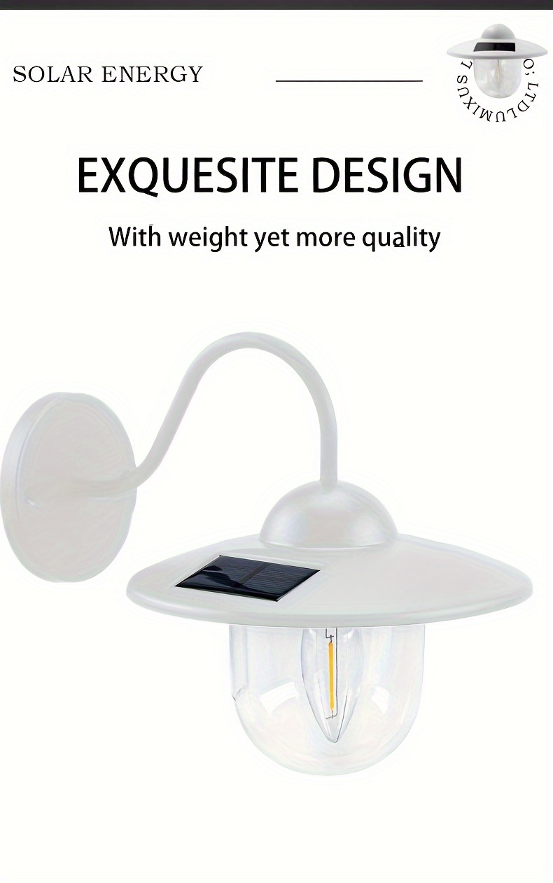 1pc nordic simple wall lights american retro wall lights solar rechargeable light outdoor wall lights details 3