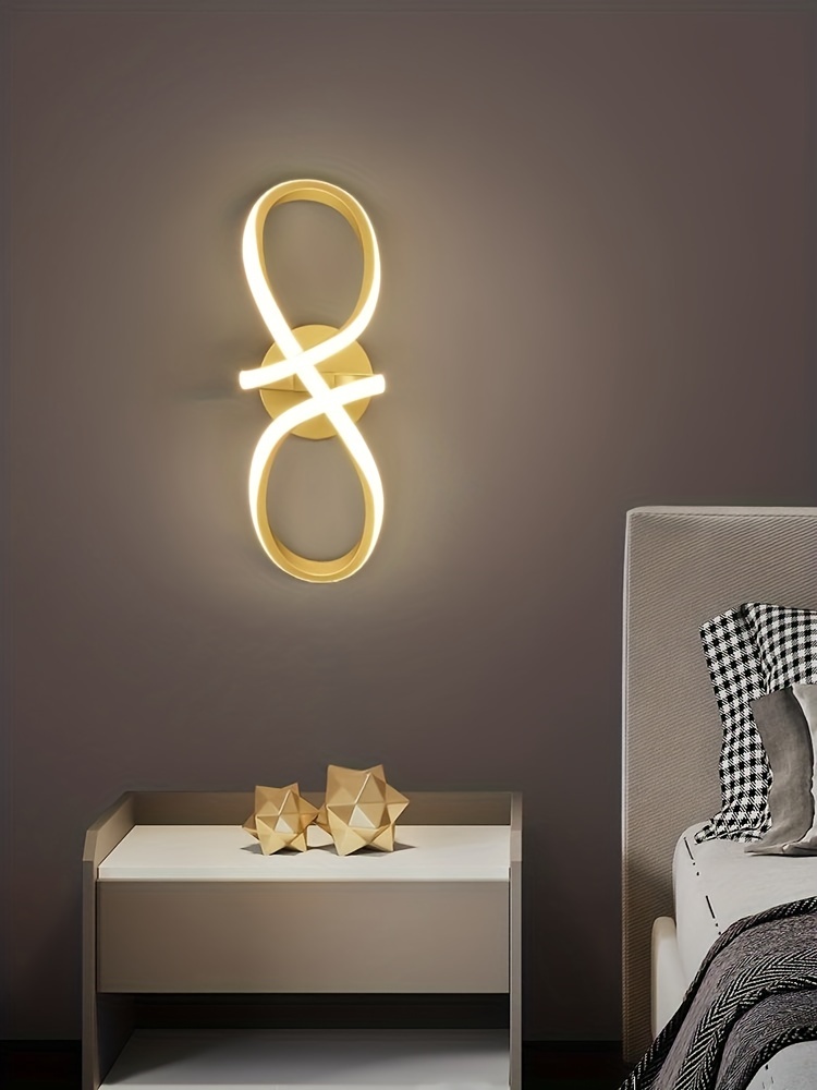 1pc led three color changing light bedside wall light simple modern nordic creative lights for bedroom room living room aisle corridor background wall light details 5