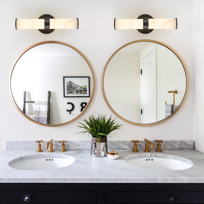 resin imitation marble texture wall light with black iron metal frame set of 2 fixtures for hallways bathrooms and bedrooms only indoor details 0