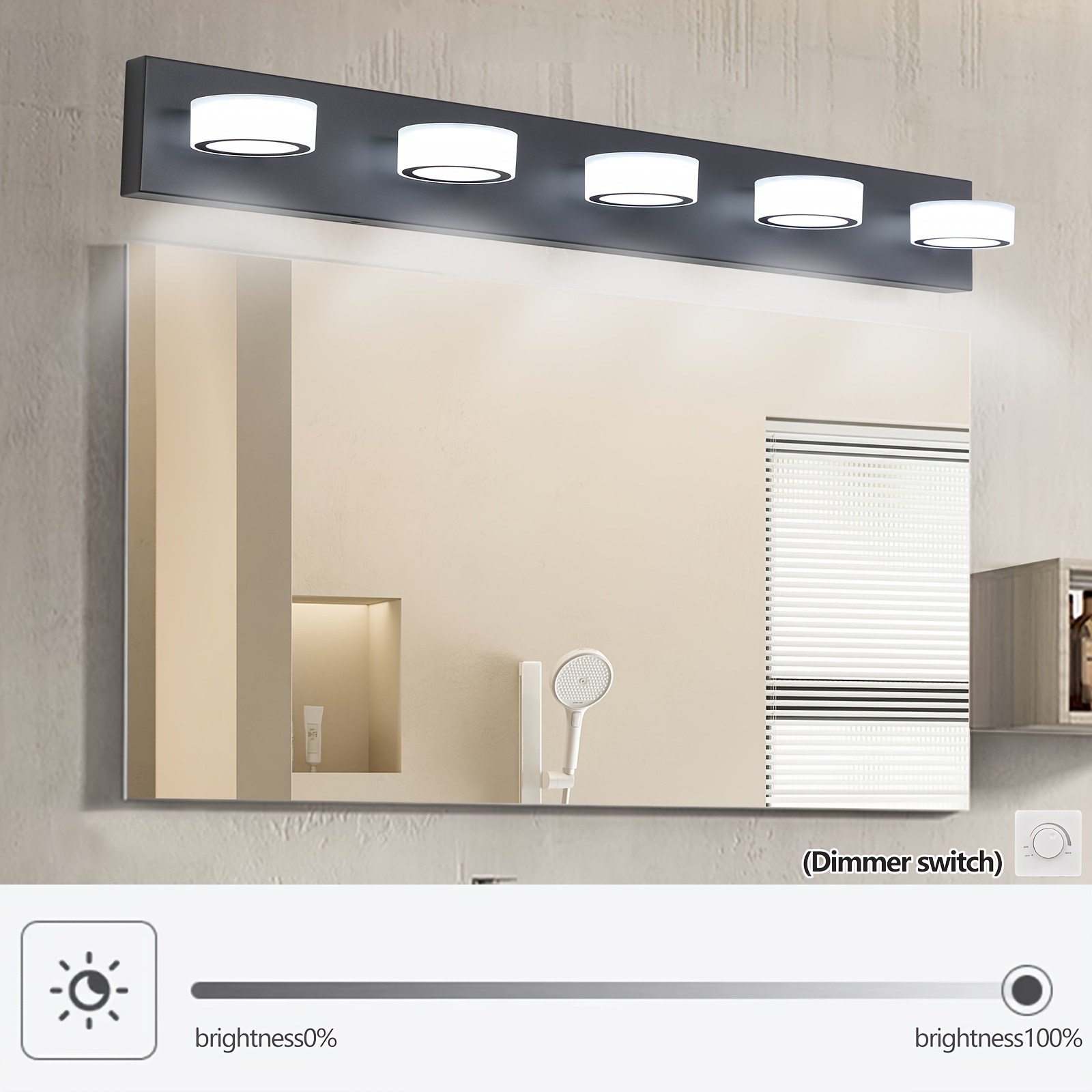luxury wall mounted bathroom led5 headlight suitable for bathroom bedroom vanity hotel background wall painting decorative light details 4