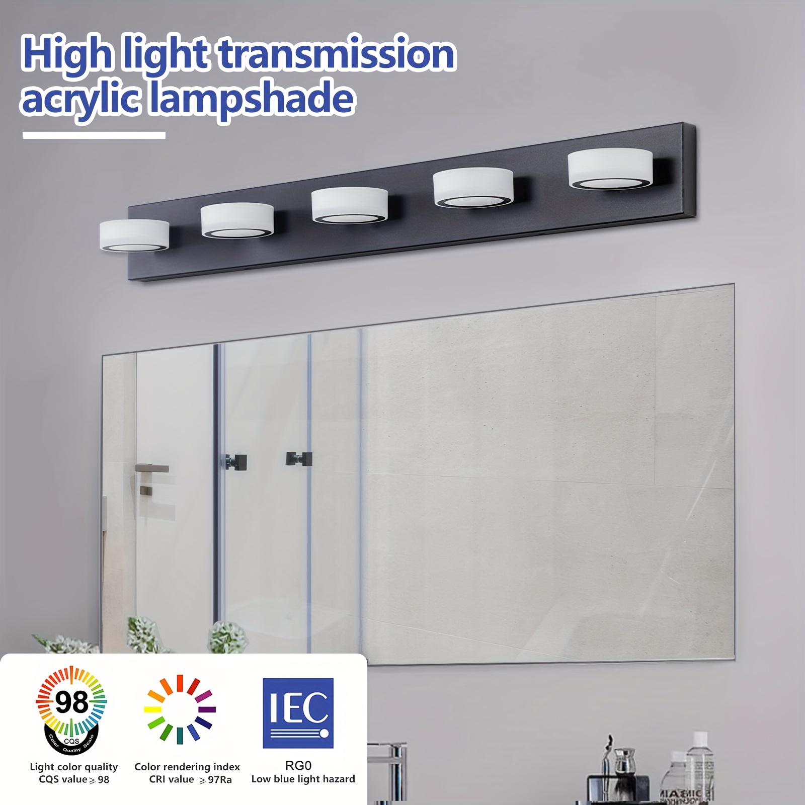 luxury wall mounted bathroom led5 headlight suitable for bathroom bedroom vanity hotel background wall painting decorative light details 5