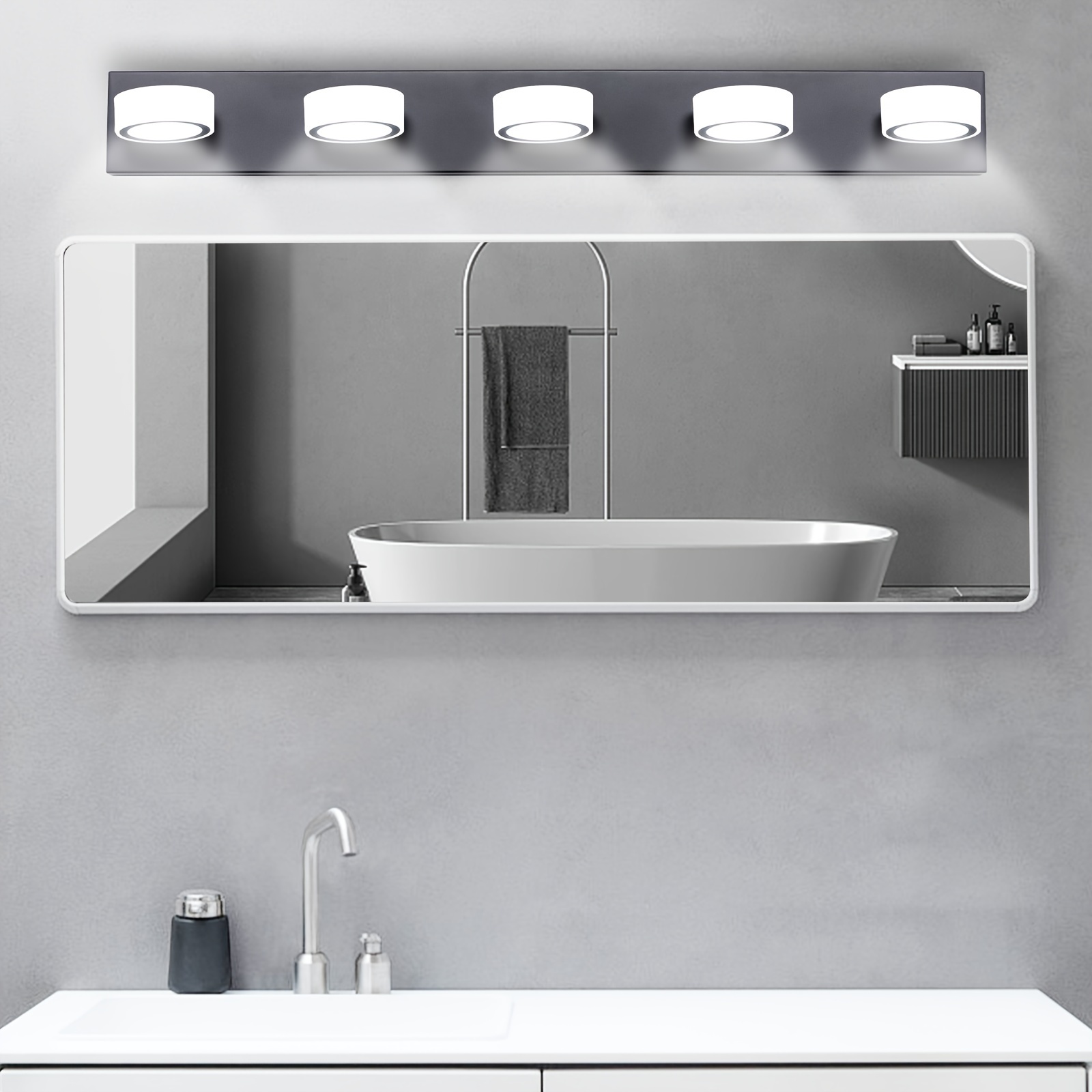 luxury wall mounted bathroom led5 headlight suitable for bathroom bedroom vanity hotel background wall painting decorative light details 6