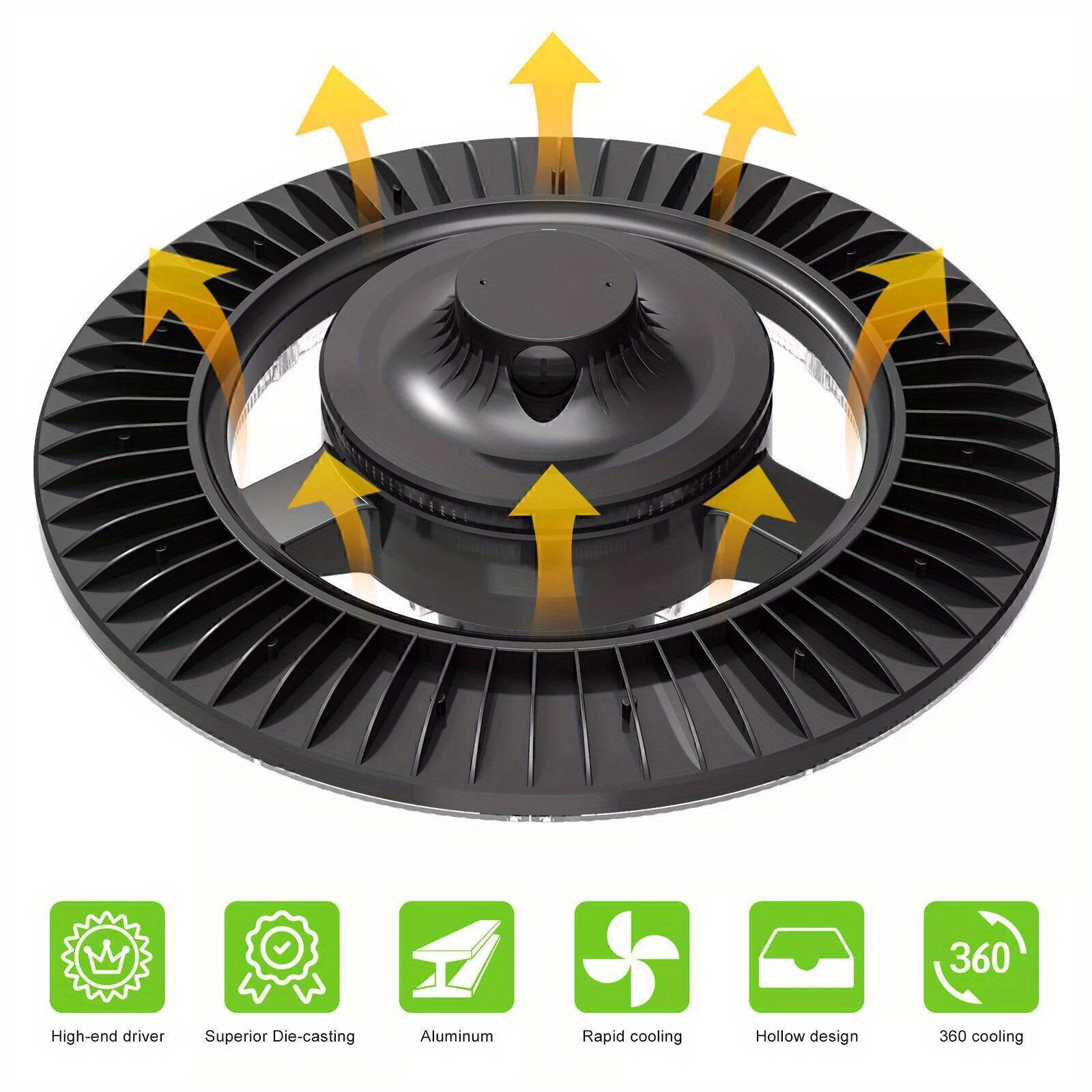 60w 3 4 5000k top lights outdoor ul dlc circular fixture exterior garden 100 277vac details 1