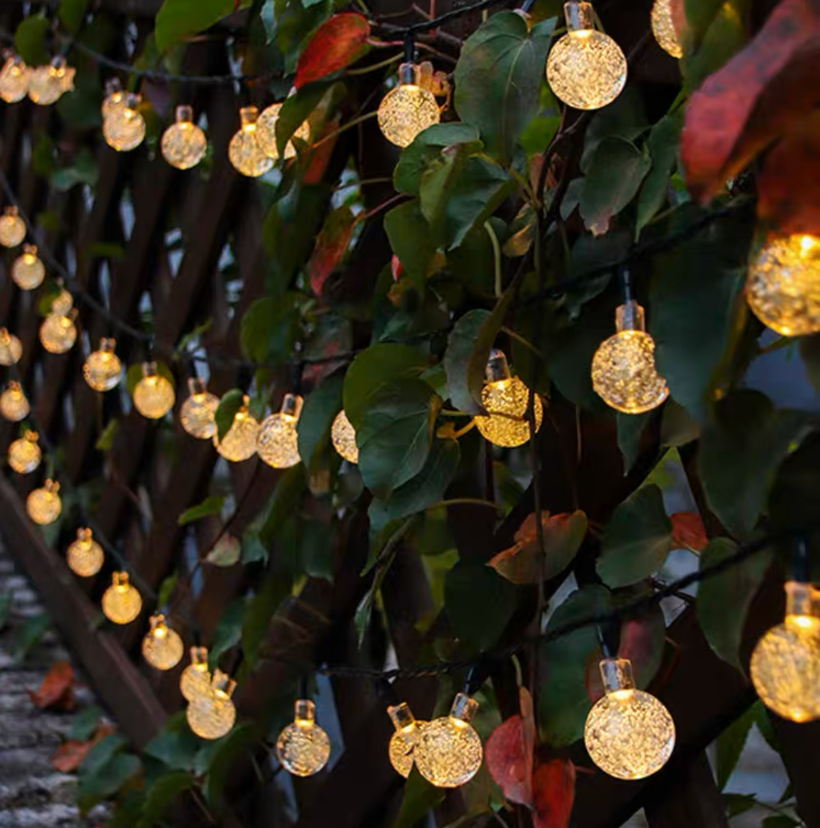 1pc 39ft 100 led solar string lights outdoor globe string lights waterproof ball lights solar patio lights with 8 modes for garden lawn patio gazebo yard outdoor details 1
