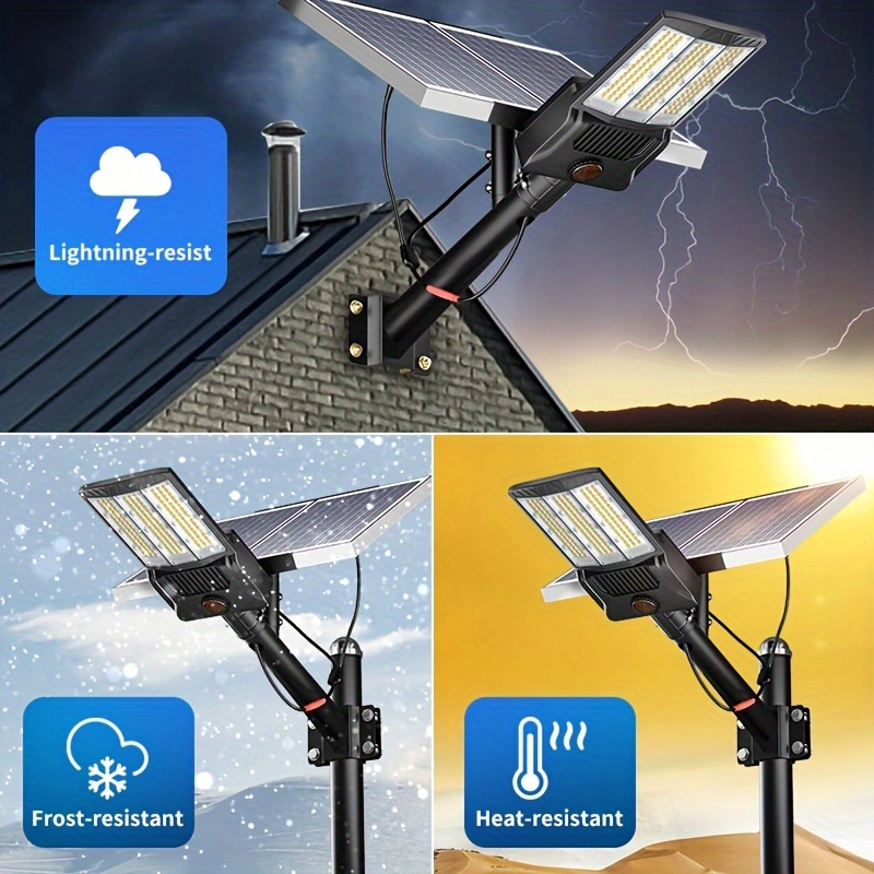 6500w solar street lights outdoor 500000lm commercial parking lot light dusk to dawn 6500 security flood lights solar lamp for yard road basketball courts details 2
