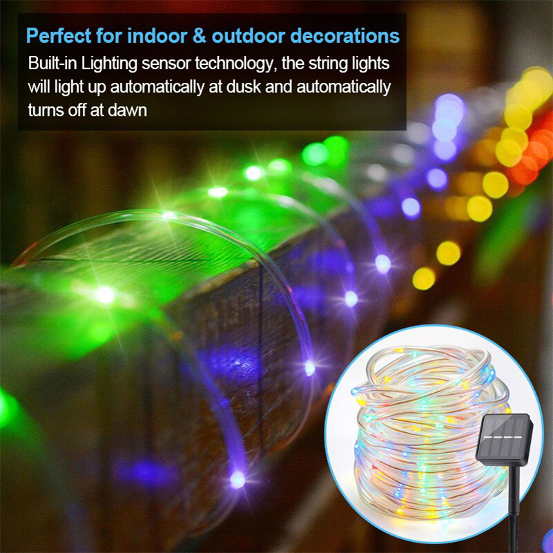 light up your garden with 22m 12m 7 led string lights waterproof tube rope garland for all occasions details 2