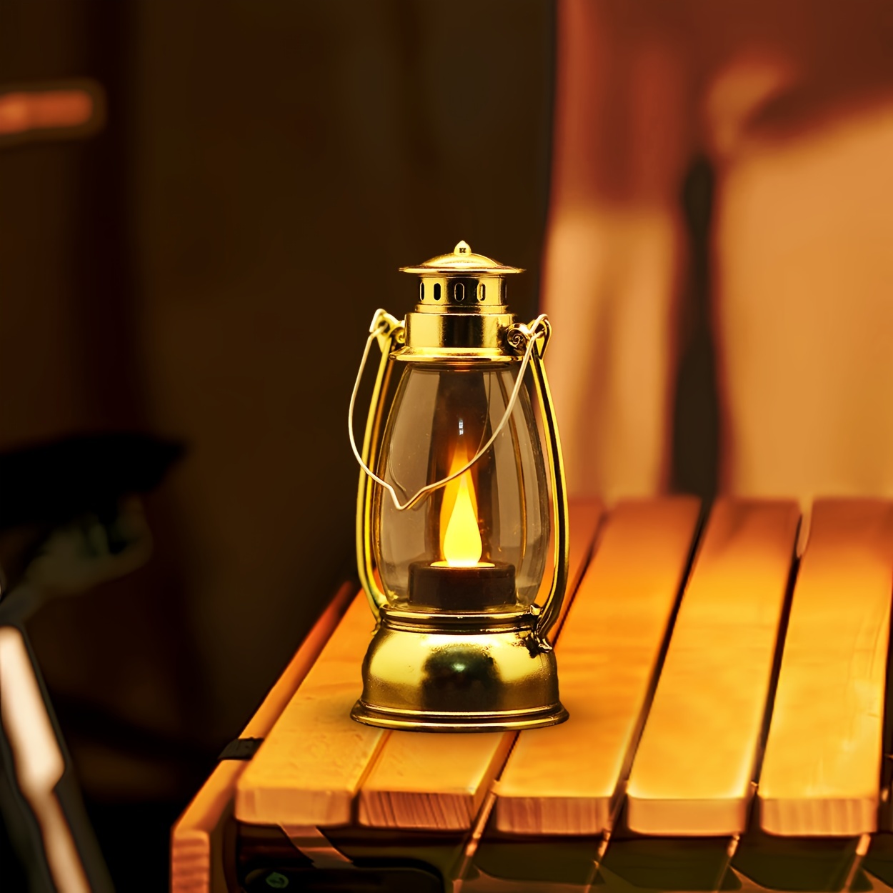 charming led kerosene style lamp with nostalgic perfect for garden party decor includes batteries details 2