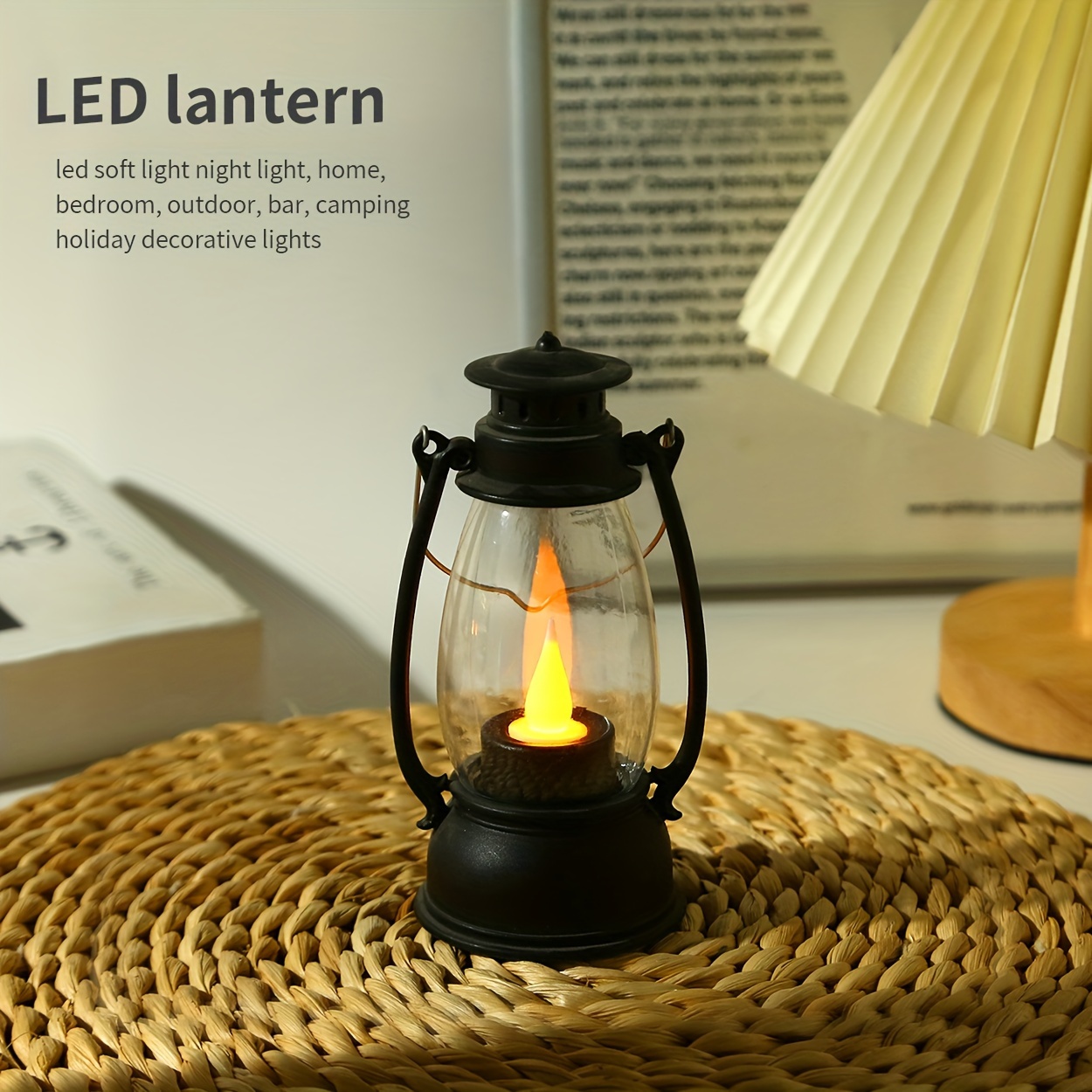 charming led kerosene style lamp with nostalgic perfect for garden party decor includes batteries details 6