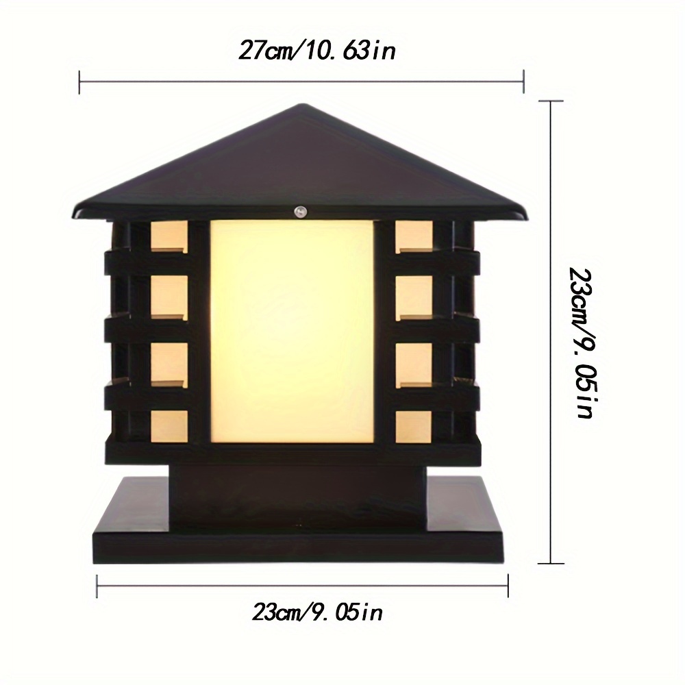 retro light garden yard fence post landscape lamp outdoor details 0